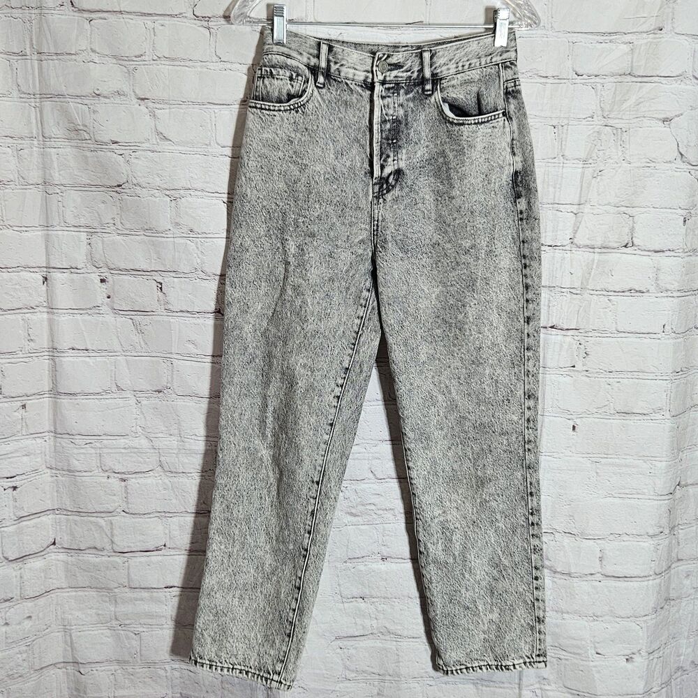 PacSun High Rise Straight Leg Jeans Women's Size 27 Gray Acid Wash Cotton Denim